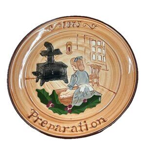 Vtg Glenview Pottery Wall Hanging Folk Art Country Farm‎ House Bread Baking